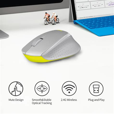 M330 2.4GHz Wireless Ergonomic Mute with 2.4G Nano | Ubuy India