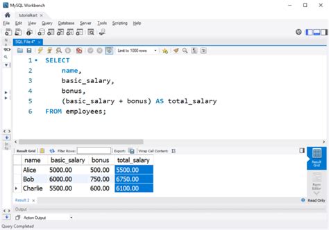 String Addition in SQL 的图像结果