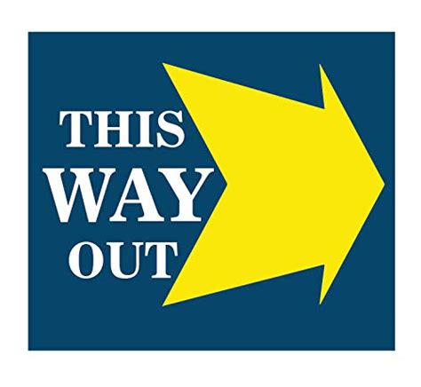 VVWV This Way Out Sign Sticker for Public Private Hospital Clinic ...