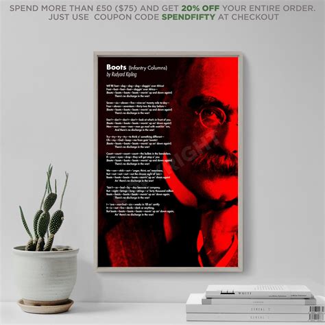 Rudyard Kipling Poem - Boots - Poster Original Art Print Photo Poetry ...