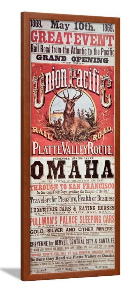 Buy Union Pacific Railroad Poster Advertising First Transcontinental ...