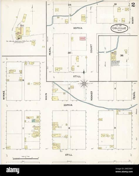 Map of colville washington hi-res stock photography and images - Alamy