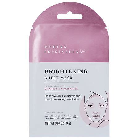 Modern Expressions Brightening Sheet Mask | Walgreens