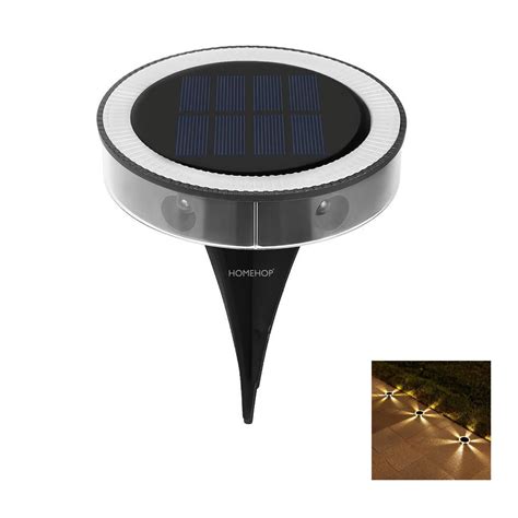 Homehop LED Solar Disc Lights for Outdoor Home Garden Wall Step Stair ...