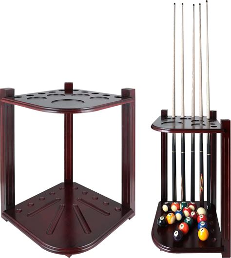 Buy HMQQ BILLIARDS CUE RACK Holds 10 Pool Cue Sticks,Corner-Style Pool ...