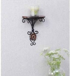 all crafts art BRACKET WOODEN IRON WALL SHELF Wooden, Iron Wall Shelf ...