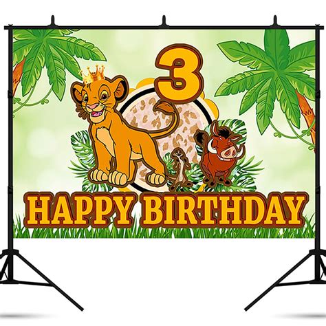 Safari Jungle Birthday Party Backdrop Photo Background Banner 3rd ...