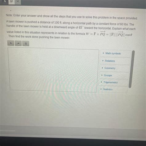 Note: Enter your answer and show all the steps that you use to solve ...