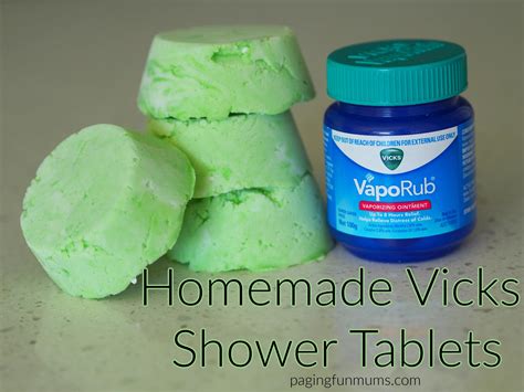 Homemade Vicks Shower Tablets - Paging Fun Mums