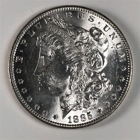 1885 USA Morgan Silver Dollar Choice UNC Blast White