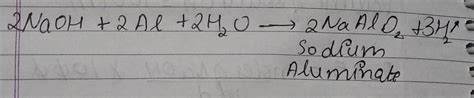 Sodium hydroxide should not be stored in aluminium containers, why ...
