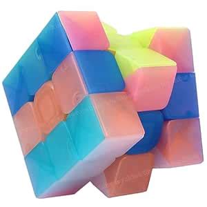 Toyshine Qiyi 3x3 Jelly Speed Cube Stickerless 3x3x3 Magic Cube Puzzle ...