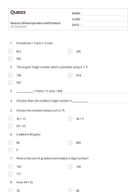 50+ One-Digit Multiplication worksheets for 1st Class on Quizizz | Free ...