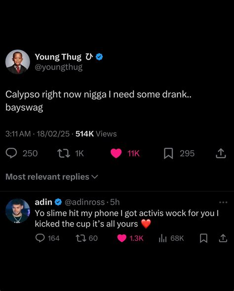 King SP5͙DER 🕷️ | Young Thug tweet lyrics from bayswag’s drank got Adin ...