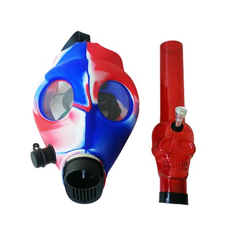 Gas Mask Acrylic Skull Bong Bongs | GoSensi