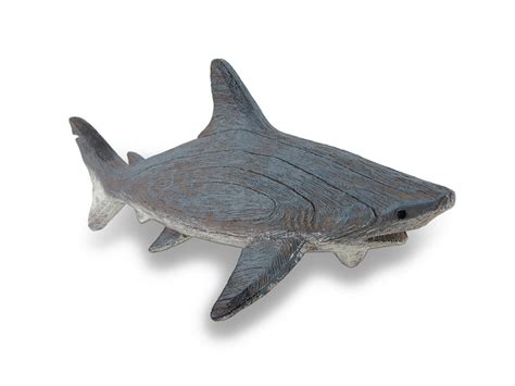 Gray Weathered Finish Wood Look Shark Statue | Michaels