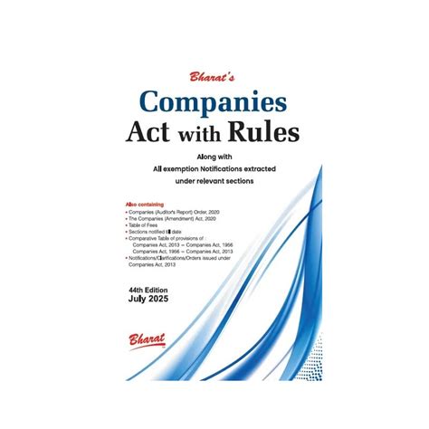 Bharat Companies Act with Rules (Royal Edition) Edition July 2025