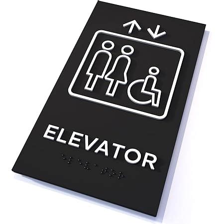 Buy Kubik Letters Elevator Sign, ADA Compliant Modern Design Door Sign ...