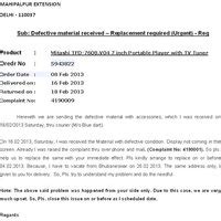 Naaptol.com — Defective material received