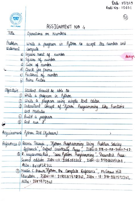 Assignment 4 - Oolh 251915 Rall No: 1060 PICT ####### ASSIGNMENT NG 4 ...