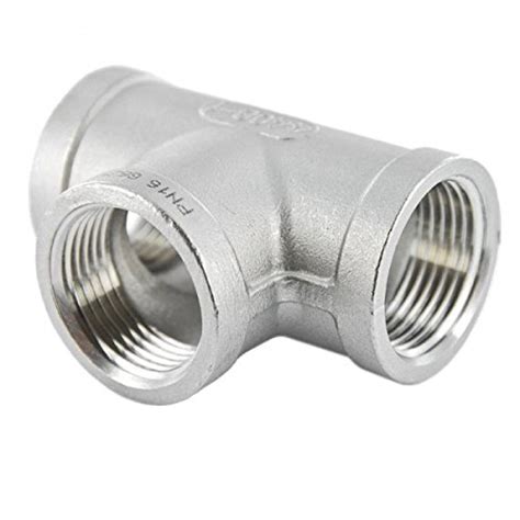 Buy 3-Way T-Piece Stainless Steel Threaded Female Fitting Pipe ...