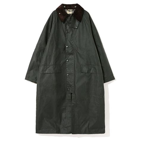 Barbour バブアー OS WAX BURGHLEY オーバーサイズ バーレー ワックス ロングコート オイルドジャケット コート ...