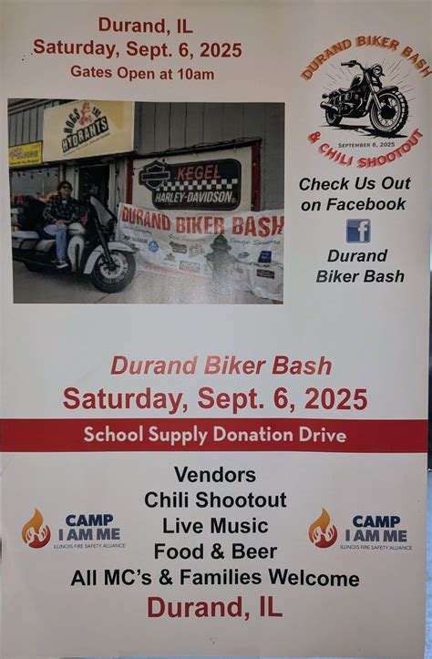 DURAND BIKER BASH 2025, downtown Durand, IL, Durand, IL, United States ...