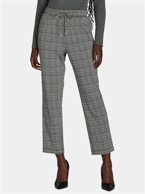 Time and Tru Women's Pull-On Knit Drawstring Pants, 28" Inseam, Sizes ...