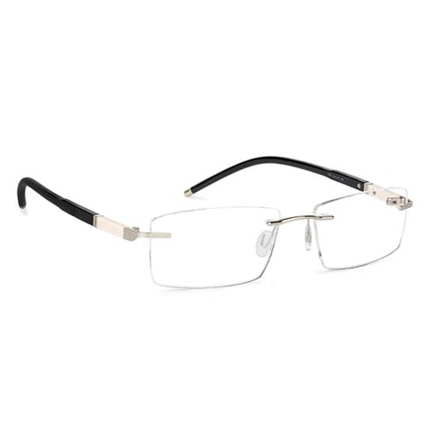 Buy Silver Pink Black Rimless Rectangle Solid Air Fusion 005-C10 ...