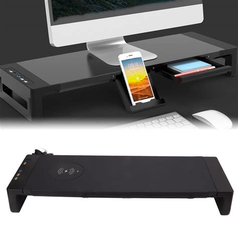 Buy USB 3.0 Monitor Desk Organizer, 15W Monitor Riser Stand and Desk ...