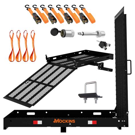 Snapklik.com : Mockins 500lb Cap. Folding Trailer Hitch Cargo Carrier Rack