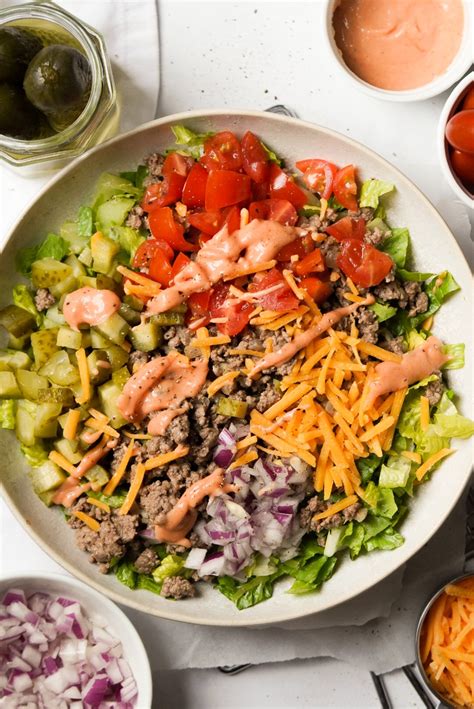 Hamburger Salad Keto Cheeseburger Salad