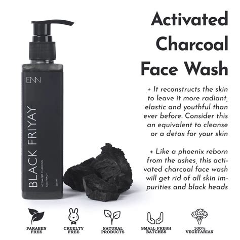 Foxy.in : Buy Enn Black Friyay Activated Charcoal Face Wash (100 ml ...