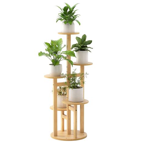 5 Tier Tall Bamboo Plant Stand, Plant Stand Indoor, Corner Plant Shelf ...