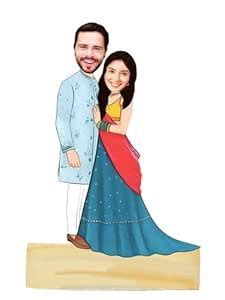 Adesh Anusaar Couple Wedding Anniversary Engagement Party Caricature ...