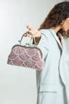 Buy Pink Pearls, Cut Work Cutdana Embellished Clutch Bag by Boxwish By ...