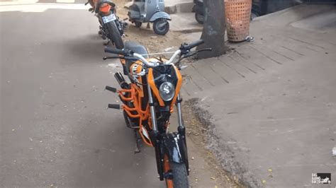 A Modified TVS Scooty that Tries Hard to Look Like a KTM Duke! » Car ...