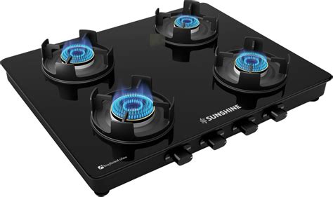 Sunshine Olympic Gold Four Brass Burner Gas Stove Manual Ignition ...