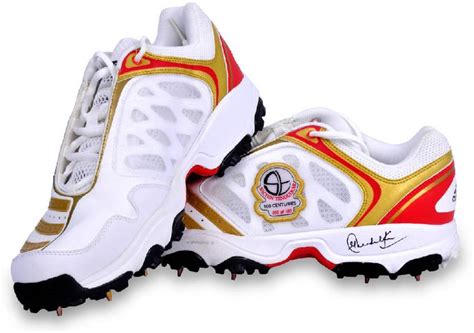 Sachin Tendulkar 100th Signed Cricket Shoes - Buy White Color Sachin ...