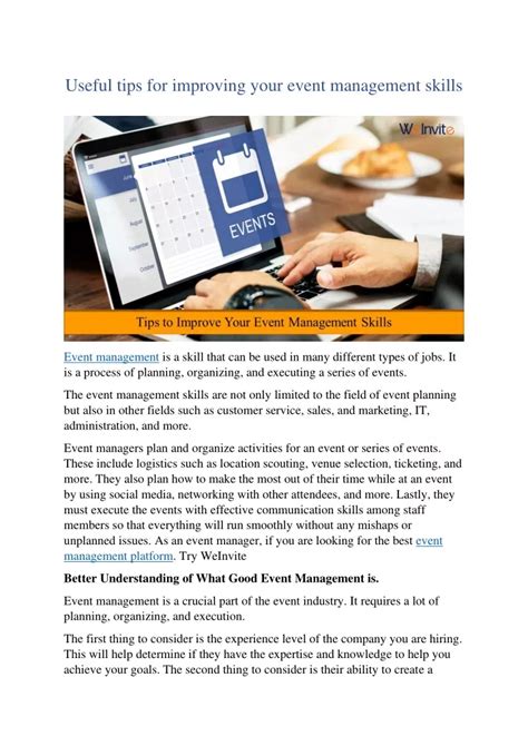 Event Management Tips 的图像结果