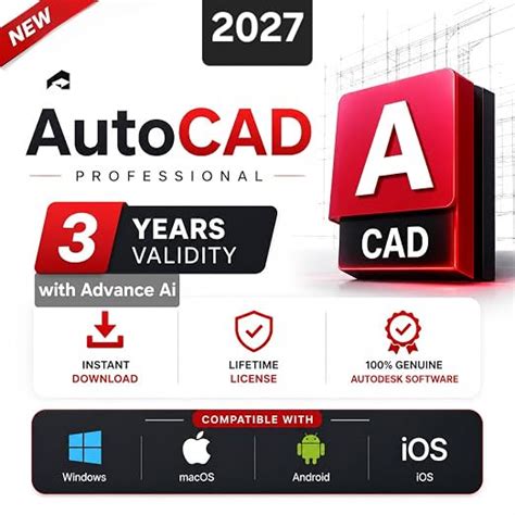 AutoCAD (New 2027 Edition with Advance Ai) 3 Years (Full Version ...