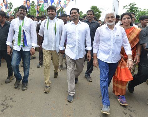 As a part of Historic Praja Sankalp Yatra Sri Jagan garu today entered ...