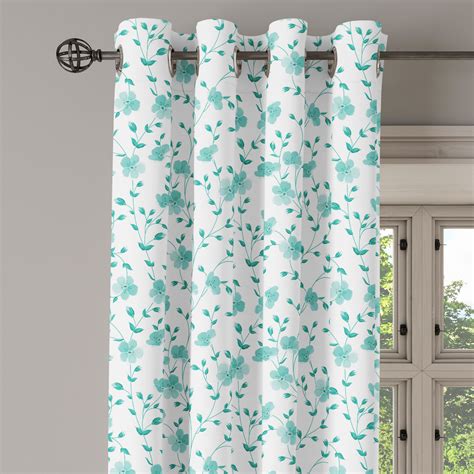 East Urban Home Living Room Sateen Floral Blackout Grommet Single ...