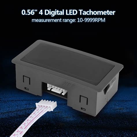 Buy 4 Digital LED Display Tachometer RPM Speed Meter Panel Inductive ...