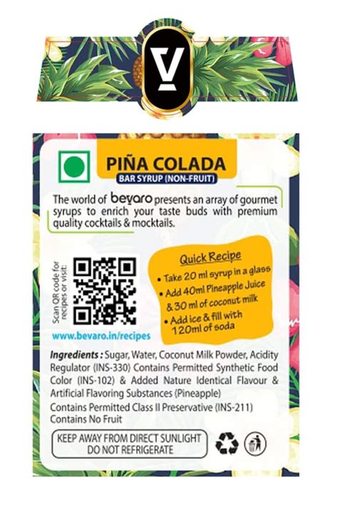 BEVARO Pina Colada, 300ml Pina Colada (300 ml, Pack of 1)