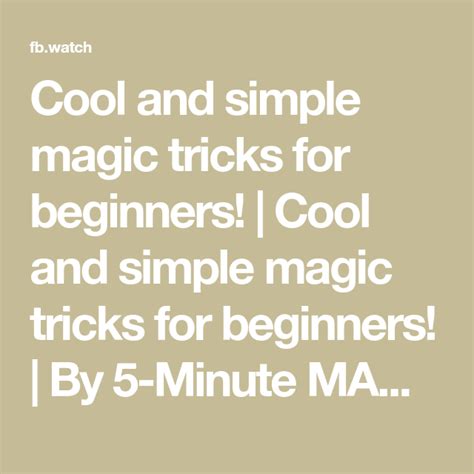 Image result for Cool Easy Magic Tricks