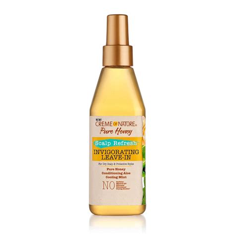 Amazon.com : Creme of Nature Pure Honey Scalp Refresh Leave-In Conditioner, With Aloe Vera ...