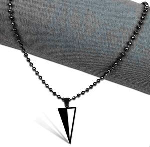 Airtick Black Geometric Triangle Arrow Head Unique Design Pendant ...