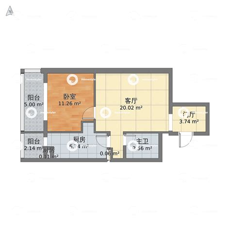 北京市海淀区曙光花园中路一室一厅一卫44平米-v2户型图 - 小区户型图 -躺平设计家