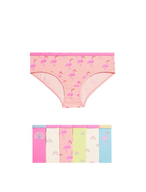 Buy 7pk Cotton with Stretch Rainbow Knickers (2-12 Yrs) at Marks & Spencer